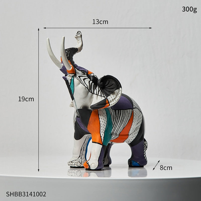 Abstract Elephant Figurines