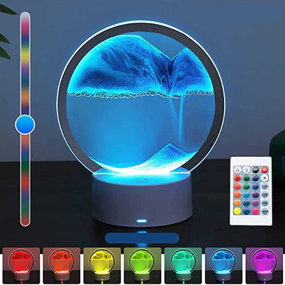 Creative 3D LED Sand Hourglass Lamp