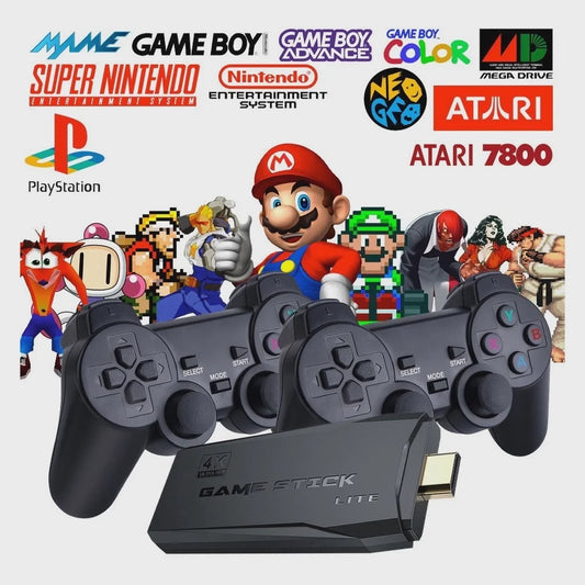 Retro Video Game with 10,000 4K Games + 2 Free Controllers