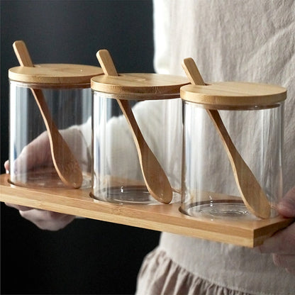Seasoning Trio with Spoon and Tray