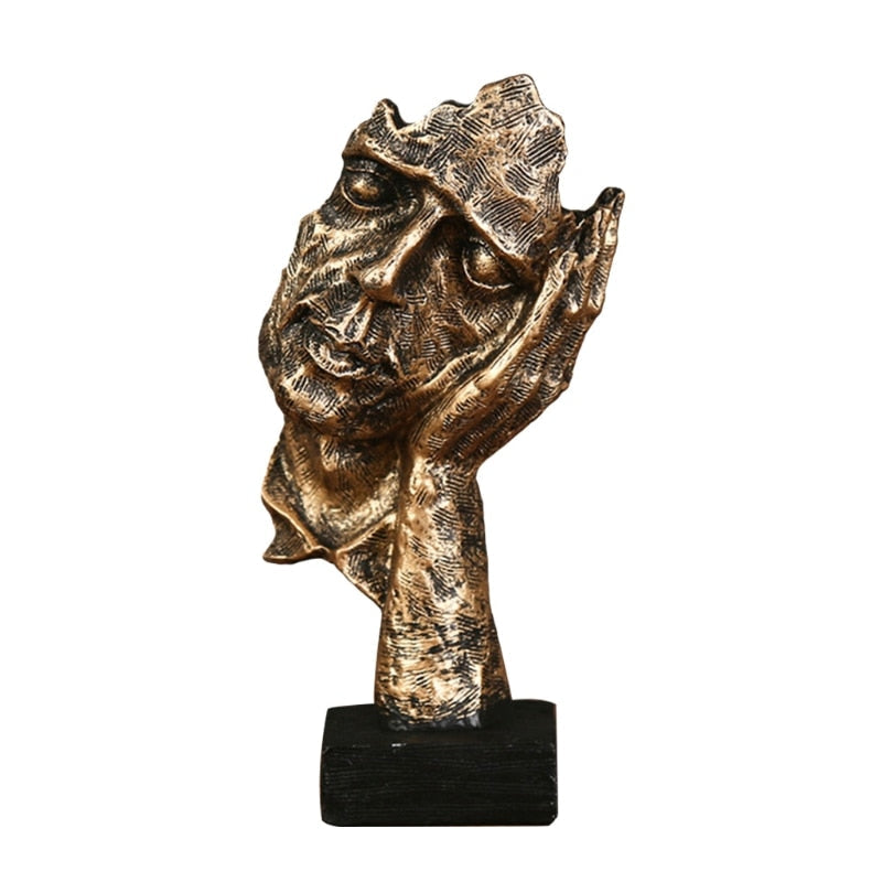 3-Piece Abstract Face Figurines