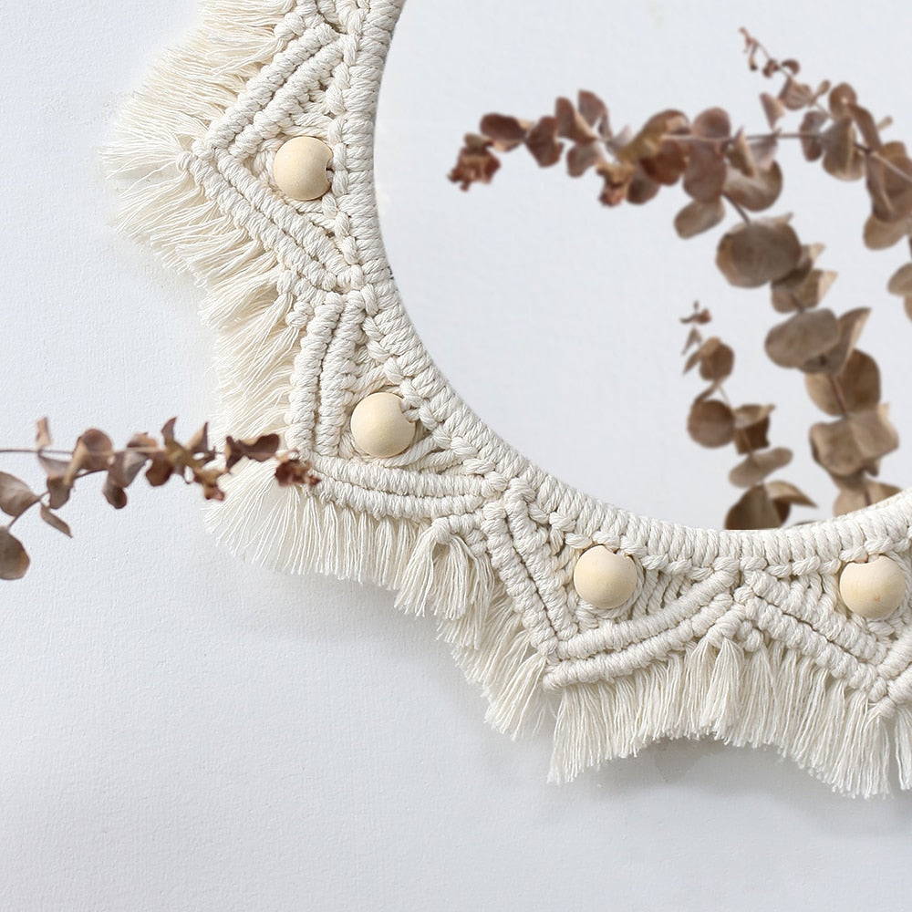 Macramé Mirror Boho Decor