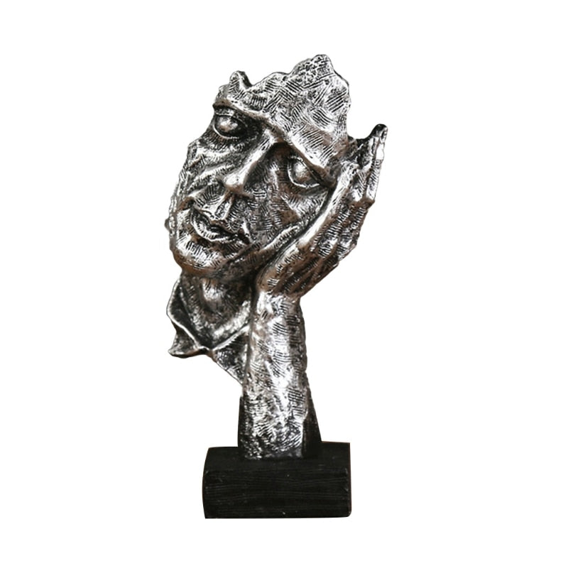 3-Piece Abstract Face Figurines