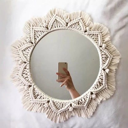 Macramé Mirror Boho Decor