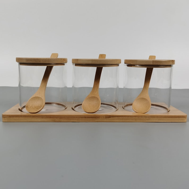 Seasoning Trio with Spoon and Tray