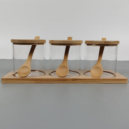 Seasoning Trio with Spoon and Tray