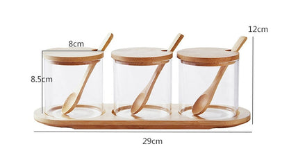 Seasoning Trio with Spoon and Tray