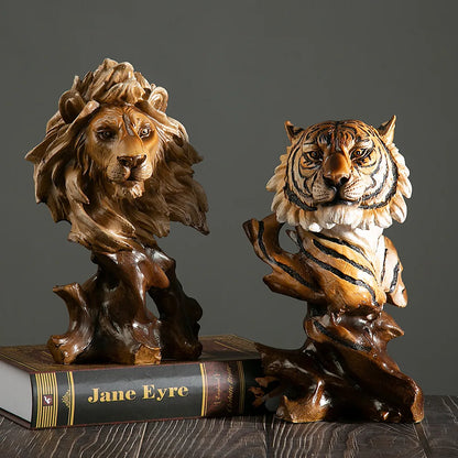 Wild Animal Head Figurines