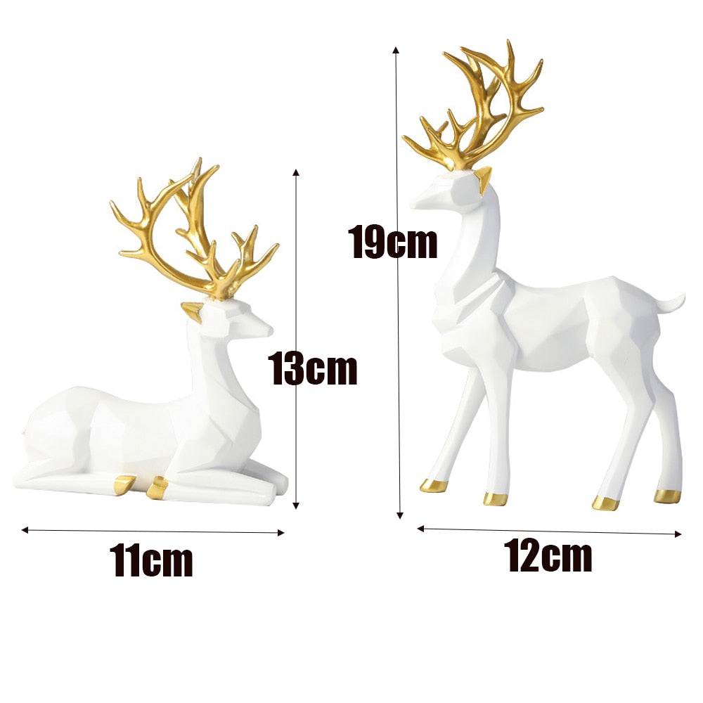 2-Piece Reindeer Sculptures