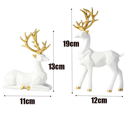 2-Piece Reindeer Sculptures