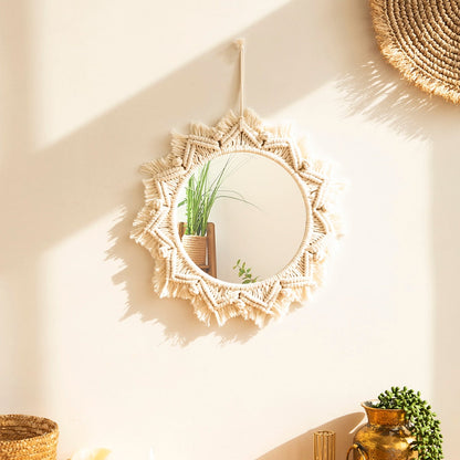 Macramé Mirror Boho Decor