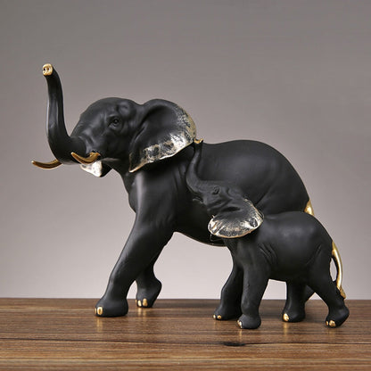 2-Piece Loving Elephant Figurines