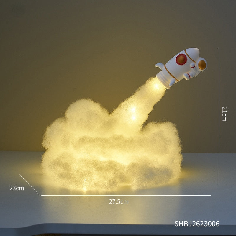 Astronaut Lamp on Rocket