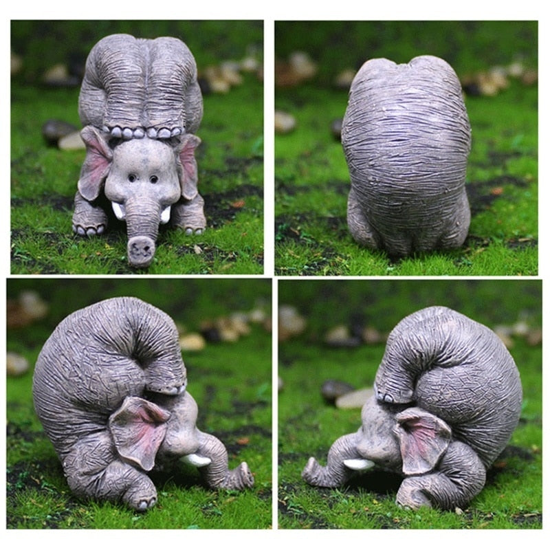 Yoga Elephant Family Figurines 3 pieces