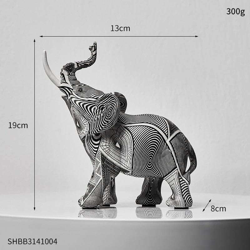 Abstract Elephant Figurines