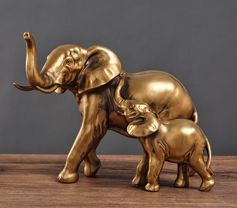 2-Piece Loving Elephant Figurines