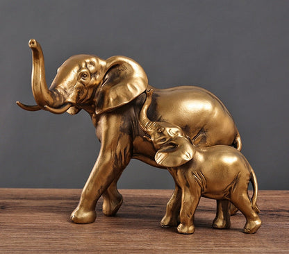 2-Piece Loving Elephant Figurines