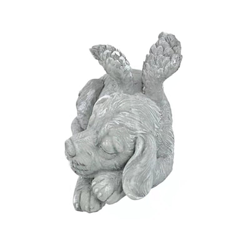 Angel Dog and Cat Figurine
