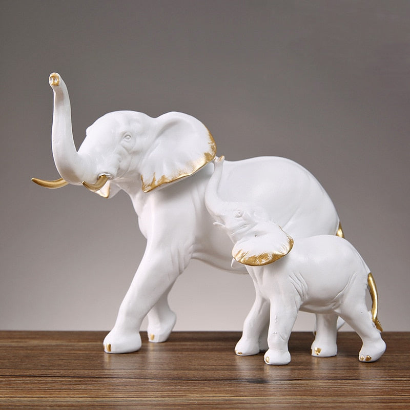 2-Piece Loving Elephant Figurines