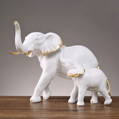 2-Piece Loving Elephant Figurines
