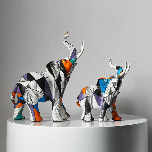 Abstract Elephant Figurines