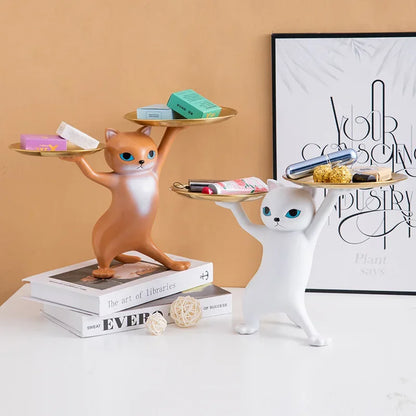 Balancing Cat Figurines