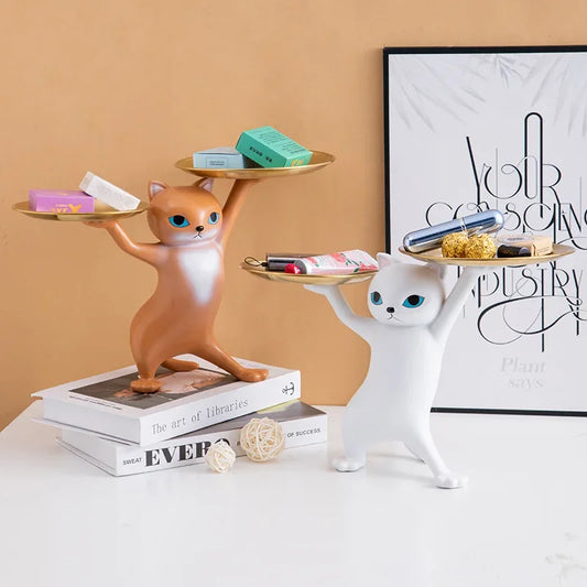 Balancing Cat Figurines