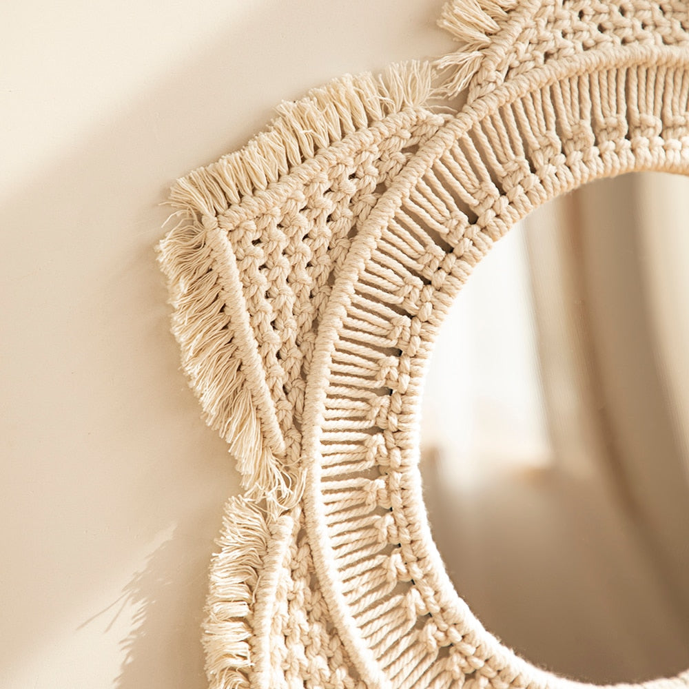Macramé Mirror Boho Decor