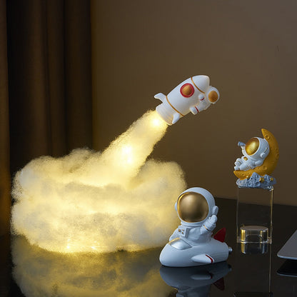 Astronaut Lamp on Rocket