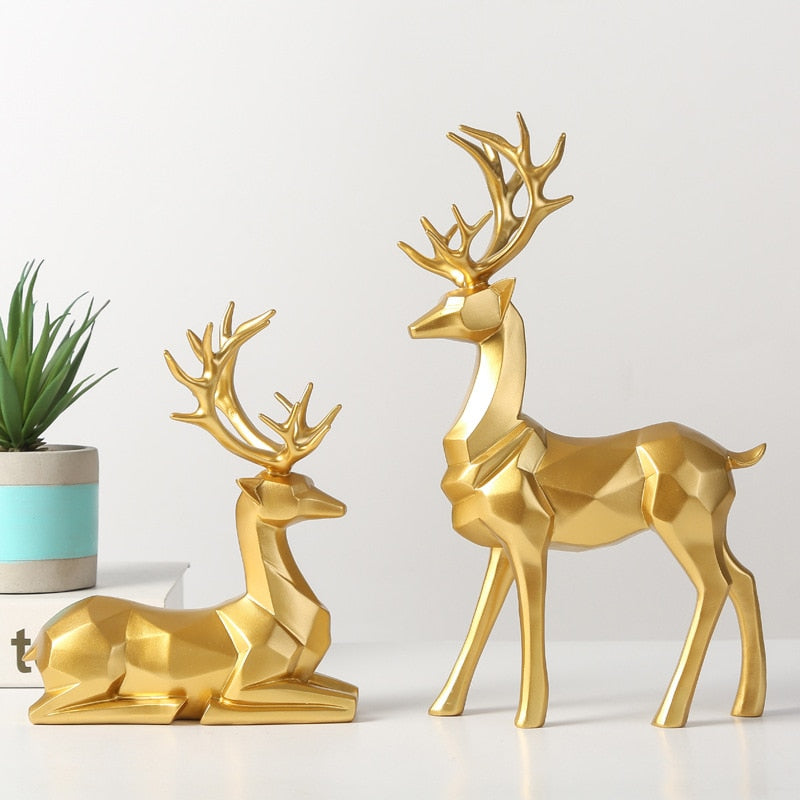 2-Piece Reindeer Sculptures