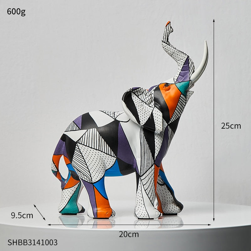 Abstract Elephant Figurines