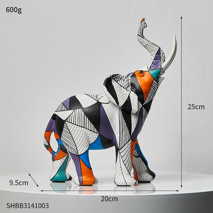 Abstract Elephant Figurines