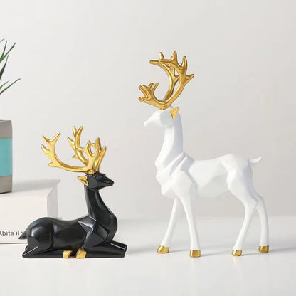 2-Piece Reindeer Sculptures