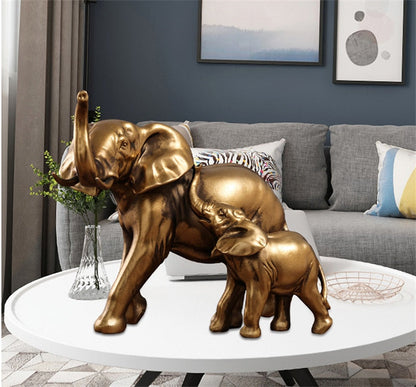 2-Piece Loving Elephant Figurines