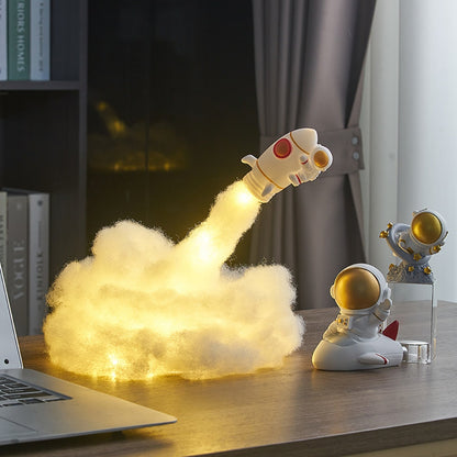 Astronaut Lamp on Rocket