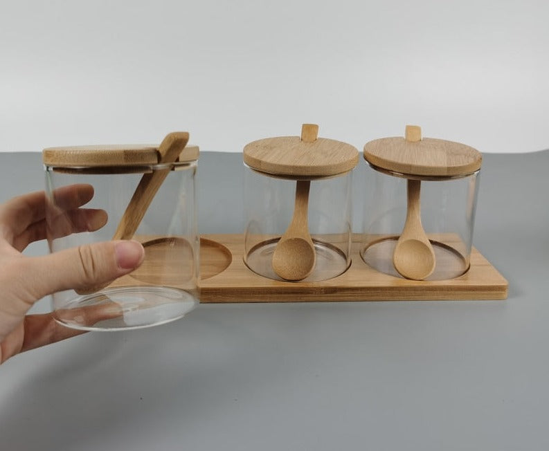 Seasoning Trio with Spoon and Tray