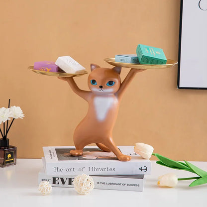 Balancing Cat Figurines