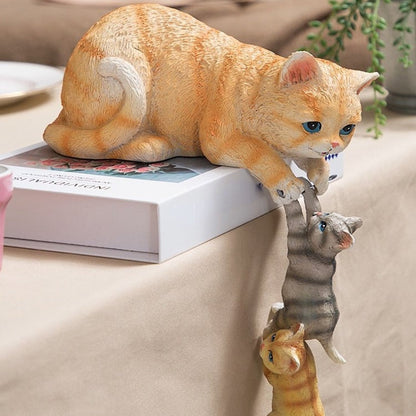 3-Piece Cat Family Figurines