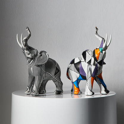 Abstract Elephant Figurines