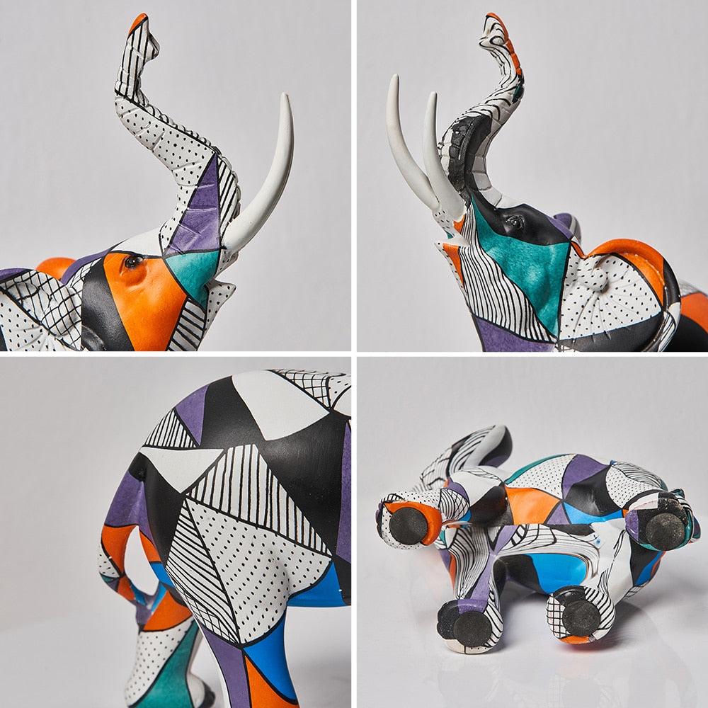 Abstract Elephant Figurines