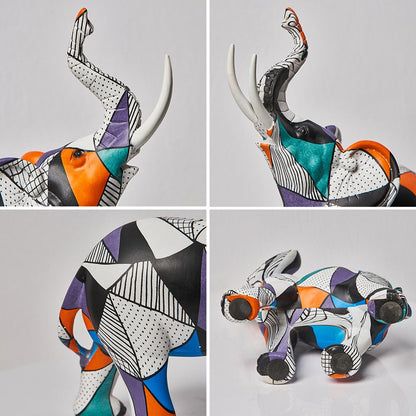 Abstract Elephant Figurines