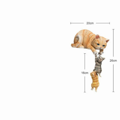 3-Piece Cat Family Figurines