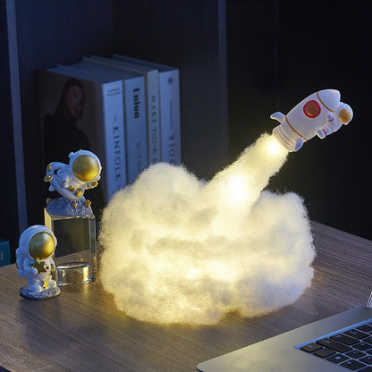 Astronaut Lamp on Rocket