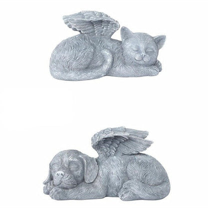 Angel Dog and Cat Figurine