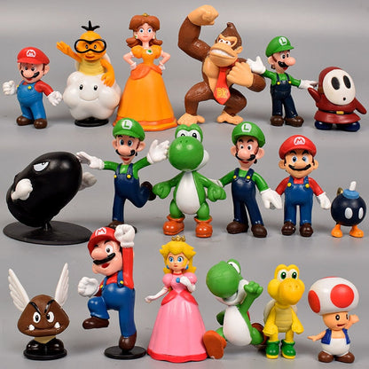 18-Piece Mario Figurine Kit