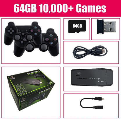 Retro Video Game with 10,000 4K Games + 2 Free Controllers