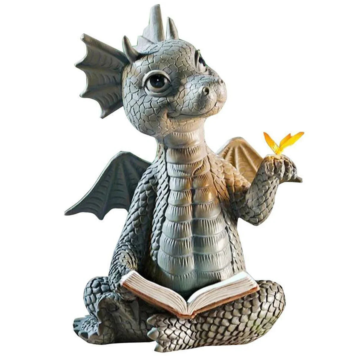 Enchanted Reader Dragon Sculpture