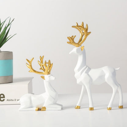 2-Piece Reindeer Sculptures