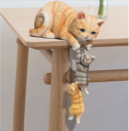 3-Piece Cat Family Figurines