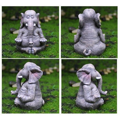 Yoga Elephant Family Figurines 3 pieces